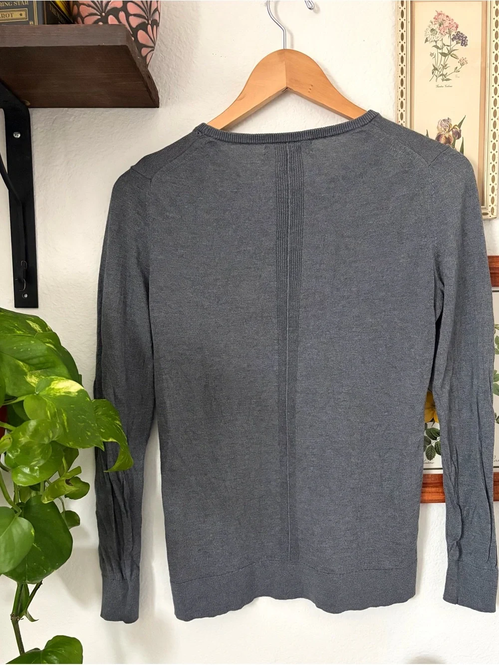Silk Cashmere Banana Republic Men's Gray Crewneck Sweater Small
